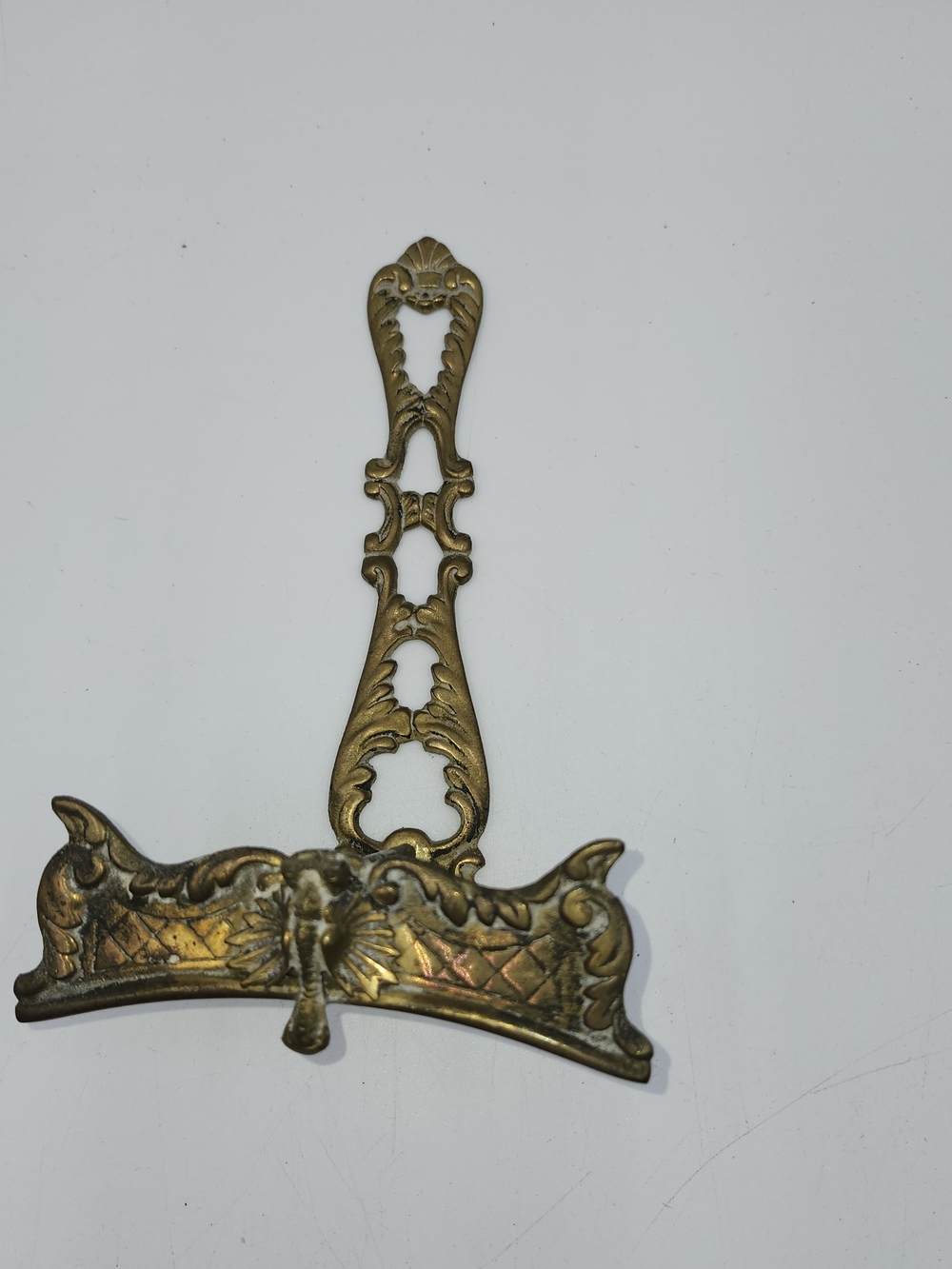 Vintage Ornate Brass Decorative Plate Hanger Picture Wall